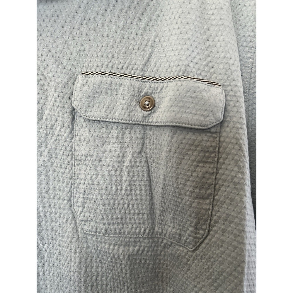 Ted Baker Shirt Mens Sz 6 Light Blue Textured Wave Polo Casual - Picture 2 of 6